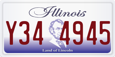 IL license plate Y344945