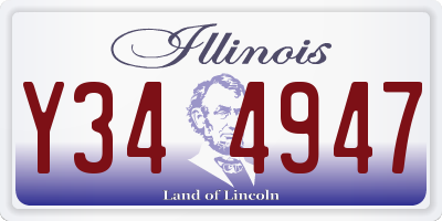 IL license plate Y344947