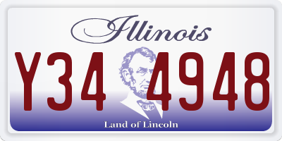 IL license plate Y344948