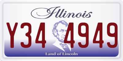 IL license plate Y344949