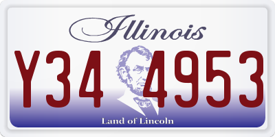 IL license plate Y344953