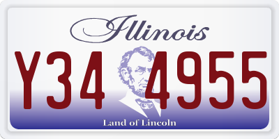 IL license plate Y344955