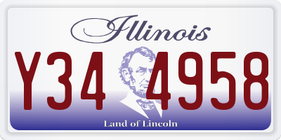 IL license plate Y344958