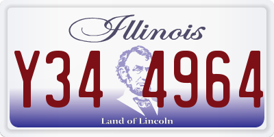 IL license plate Y344964