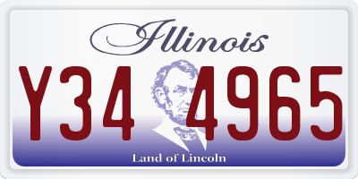 IL license plate Y344965