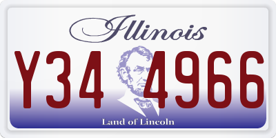 IL license plate Y344966