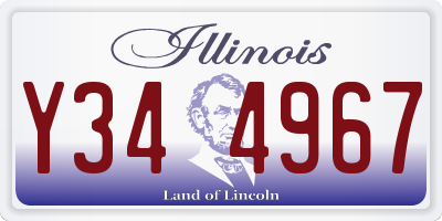 IL license plate Y344967