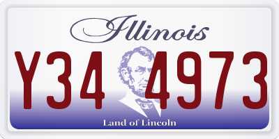 IL license plate Y344973