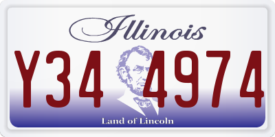 IL license plate Y344974