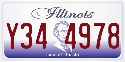 IL license plate Y344978