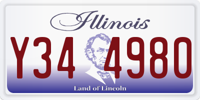 IL license plate Y344980