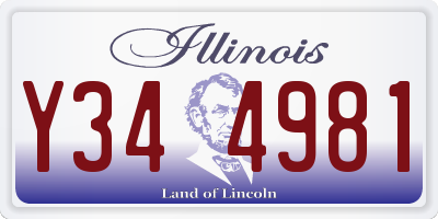 IL license plate Y344981