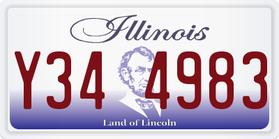 IL license plate Y344983
