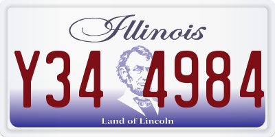 IL license plate Y344984