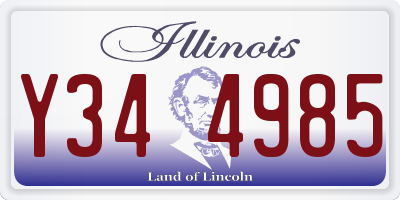 IL license plate Y344985