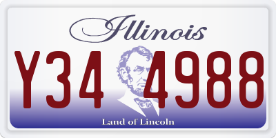IL license plate Y344988