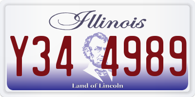 IL license plate Y344989