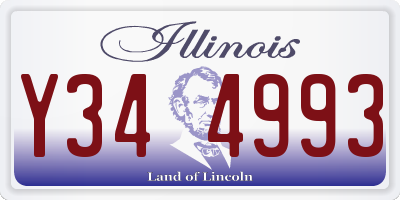 IL license plate Y344993