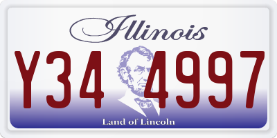 IL license plate Y344997