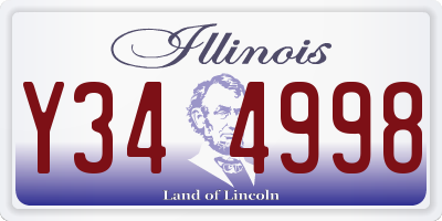IL license plate Y344998