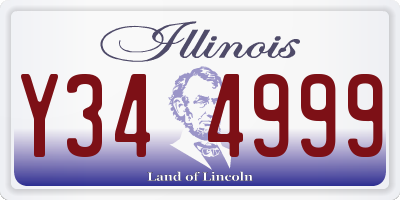 IL license plate Y344999