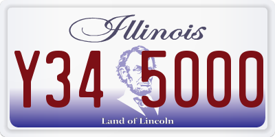 IL license plate Y345000