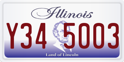 IL license plate Y345003