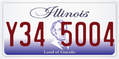 IL license plate Y345004