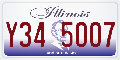 IL license plate Y345007