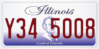 IL license plate Y345008