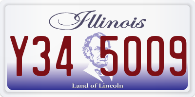 IL license plate Y345009