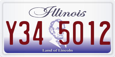 IL license plate Y345012