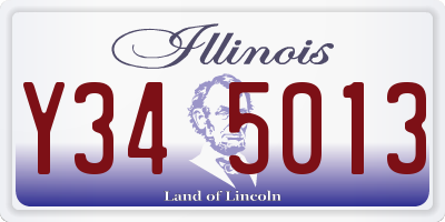 IL license plate Y345013