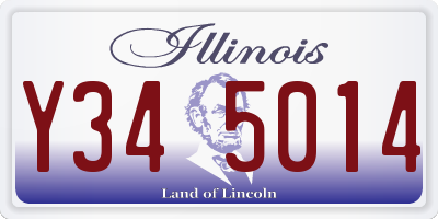 IL license plate Y345014