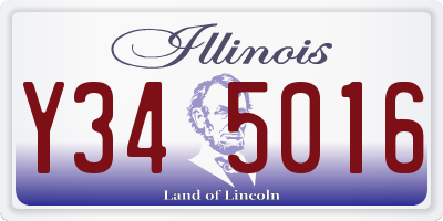 IL license plate Y345016