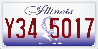 IL license plate Y345017