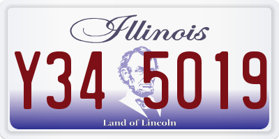 IL license plate Y345019