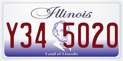 IL license plate Y345020