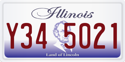IL license plate Y345021