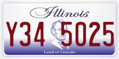 IL license plate Y345025