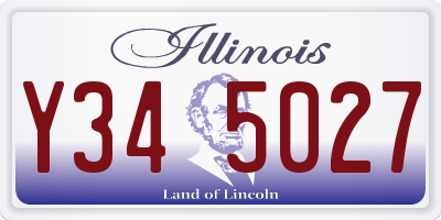IL license plate Y345027