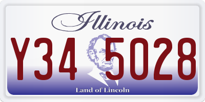 IL license plate Y345028