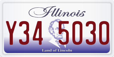 IL license plate Y345030