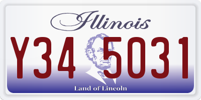 IL license plate Y345031