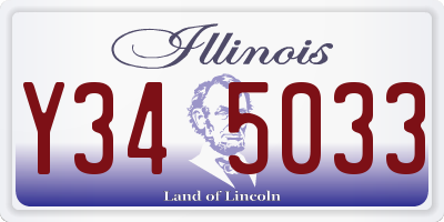 IL license plate Y345033