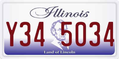 IL license plate Y345034
