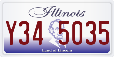 IL license plate Y345035