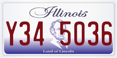 IL license plate Y345036