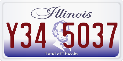 IL license plate Y345037