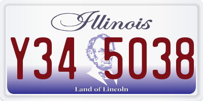 IL license plate Y345038